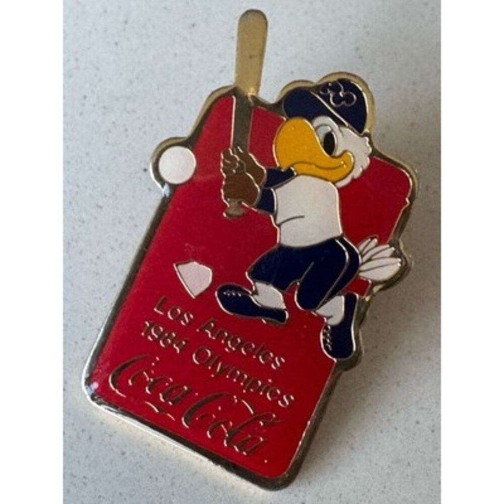 1984 LOS ANGELES COCA COLA BASEBALL ANGELS SUMMER OLYMPICS PIN